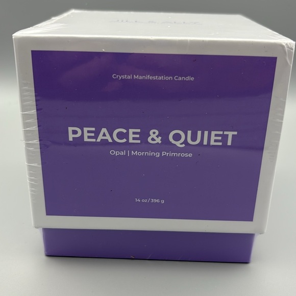 Jill & Ally 14 oz Crystal Manifestation Candle “Peace & Quiet” morning primrose - Picture 2 of 5